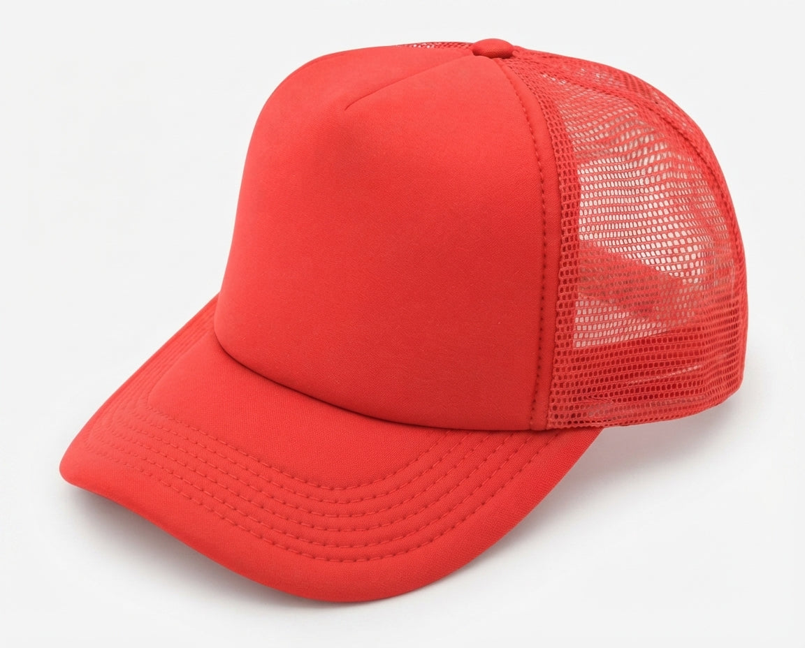 5 Panel High Profile Foam Mesh Back Trucker Cap