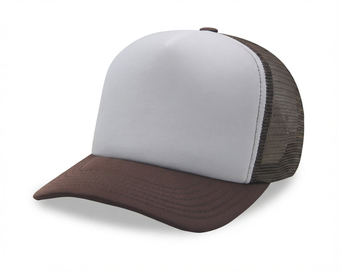 5 Panel High Profile Foam Mesh Back Trucker Cap