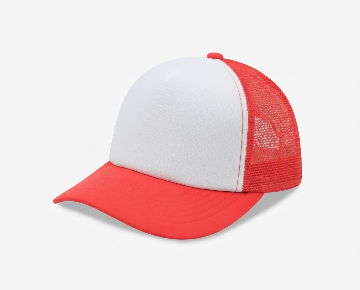 5 Panel High Profile Foam Mesh Back Trucker Cap