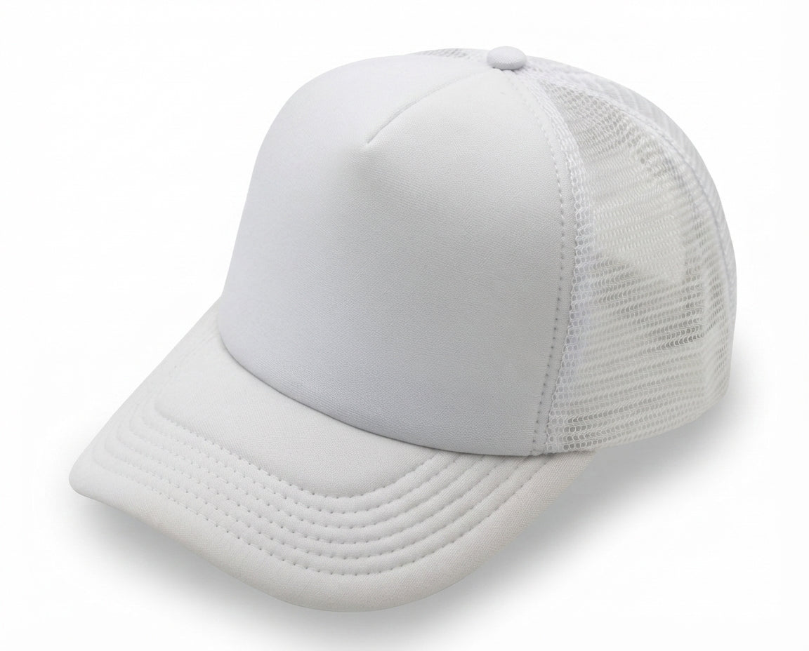 5 Panel High Profile Foam Mesh Back Trucker Cap