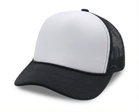5 Panel High Profile Foam Mesh Back Trucker Cap w/Rope