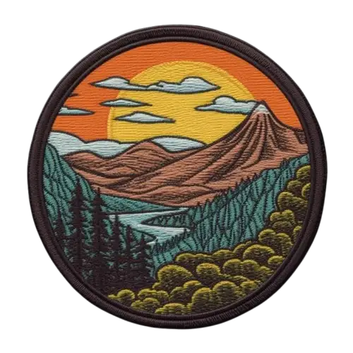 colorful mountain valley patch - View 3