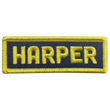 yellow and navy harper name patch thumbnail 1