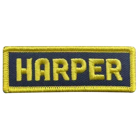 yellow and navy harper name patch - View 1