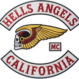 Hell Angels motorcycle club patches with rocker and center emblem