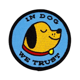 round in dog we trust velcro patch thumbnail 2