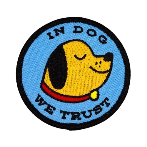 round in dog we trust velcro patch - View 2