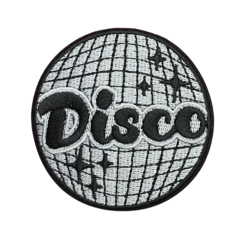 black and white disco mix vest patch - View 2