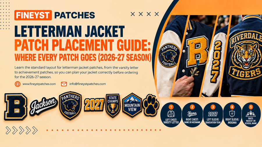 Letterman Jacket Patch Placement Guide: Where Every Patch Goes (2026-27 Season)