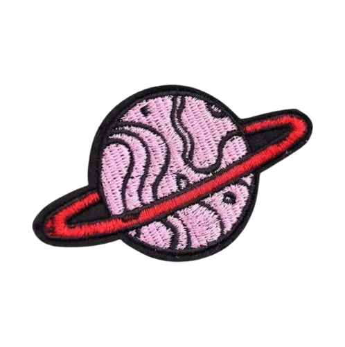 colorful ringed planet patch - View 3