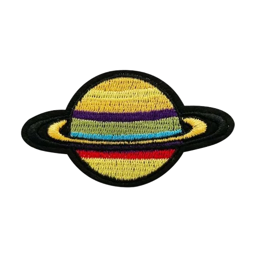 colorful ringed planet patch - custom patch by Fineyst Patches