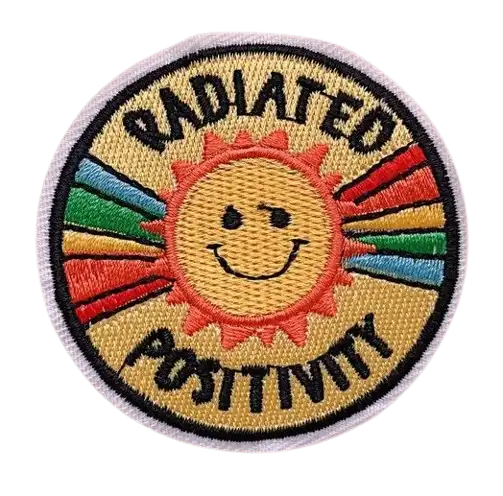 round radiate positivity velcro patch - View 2
