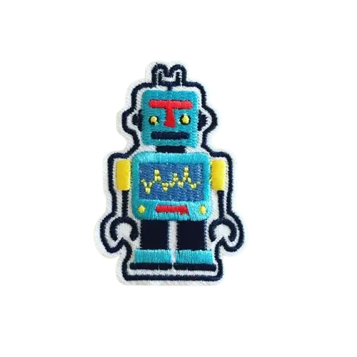 robot embroidered patches - View 1