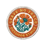round leave no trace iron on patch thumbnail 1
