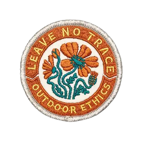 round leave no trace iron on patch - View 1