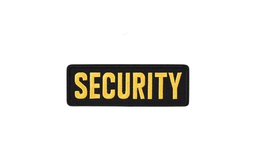 black and yellow security patch - custom patch by Fineyst Patches