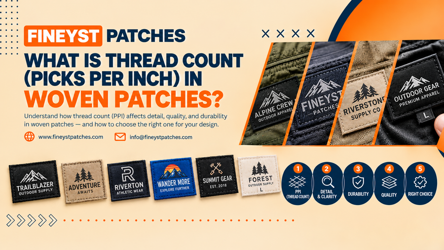What Is Thread Count (Picks per Inch) in Woven Patches?