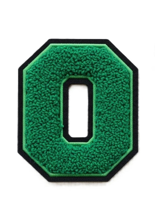 custom green letter patches - View 2