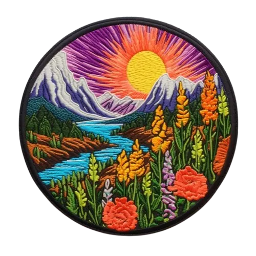colorful mountain valley patch - View 2