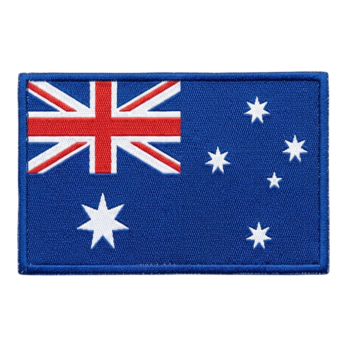 Australian flag woven patch with Union Jack, Commonwealth Star and Southern Cross stars design