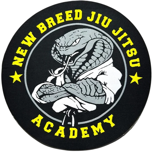 Woven patches wholesale - New Breed Jiu Jitsu Academy circular patch with cobra snake design