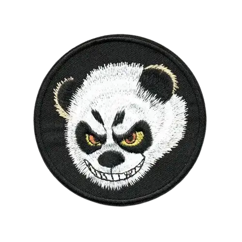 black angry panda patch - custom patch by Fineyst Patches