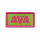 pink and green ava name patch thumbnail 1