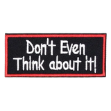 black and red dont even think about it vest patch thumbnail 1