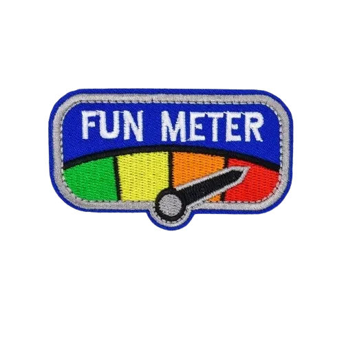 blue and grey fun meter patch - custom patch by Fineyst Patches