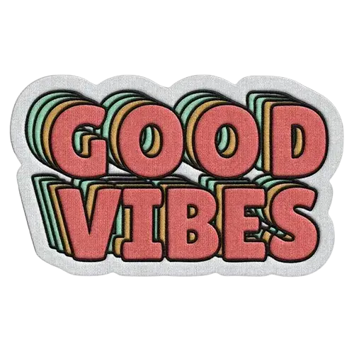 good vibes hat patch - View 1