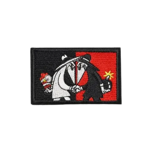 black and red white hat vs black hat patch - custom patch by Fineyst Patches