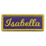 yellow and purple isabella name patch thumbnail 1