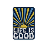 rectangle life is good iron on patch thumbnail 1