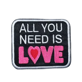 white and red all you need is love vest patch thumbnail 2
