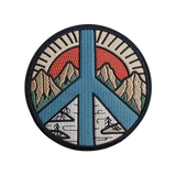 round natural peace iron on patch thumbnail 1