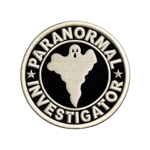 round paranormal investigator iron on patch - custom patch by Fineyst Patches