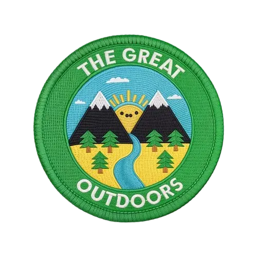 round the great outdoors iron on patch - custom patch by Fineyst Patches