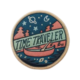 round time traveler iron on patch thumbnail 1