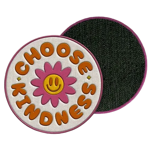 round choose kindness velcro patch - View 1