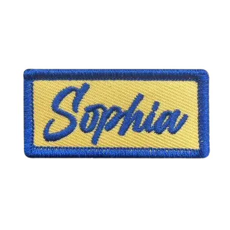 blue and cream sophia name patch - custom patch by Fineyst Patches