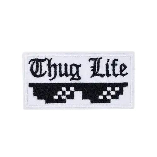 black and white thug life patch - custom patch by Fineyst Patches