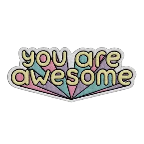 you are awesome iron on patch - View 1