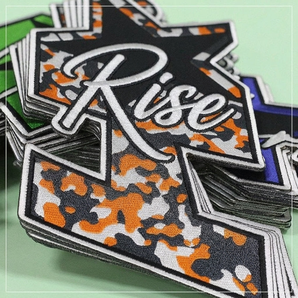 Rise custom embroidered patch