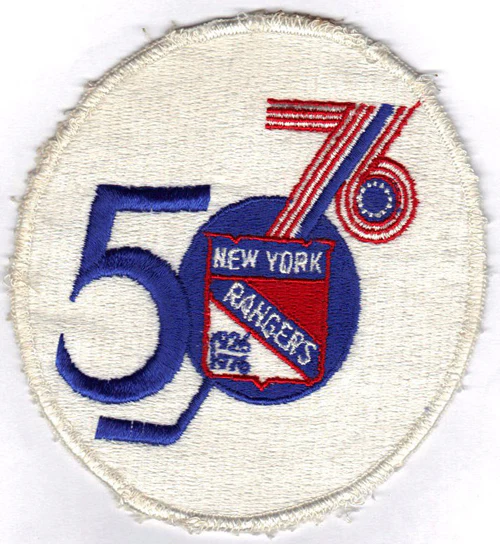 1976 New York Rangers 50th Anniversary Patch