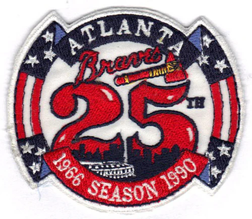 1990 Atlanta Braves 25th Anniversary Patch