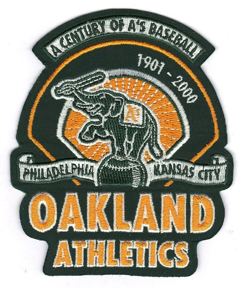 2000 Oakland Athletics 100th Patch A Century Of As Baseball