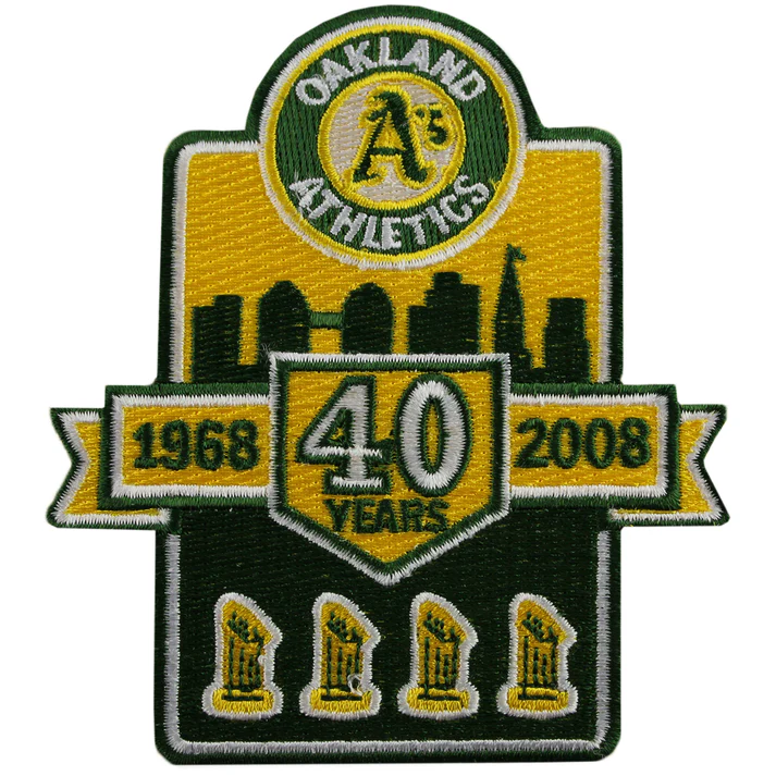 2008 Oakland As Athletics 40 Years Patch