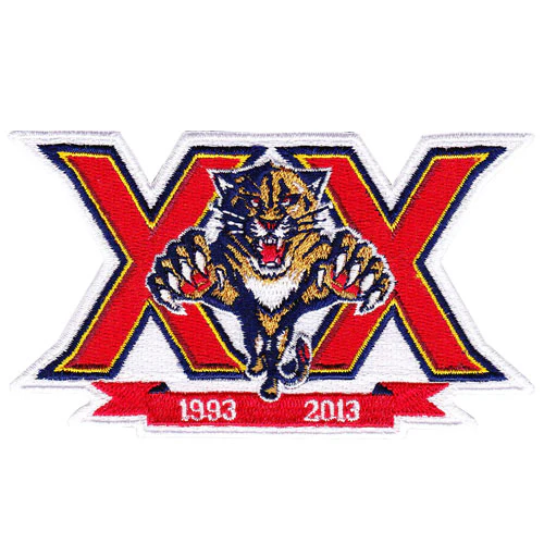 2013 Florida Panthers Team 20th Anniversary Patch