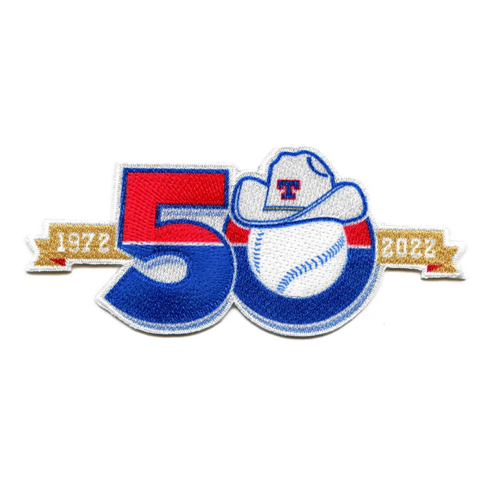 2021 Texas Rangers 50th Anniversary MLB Patch
