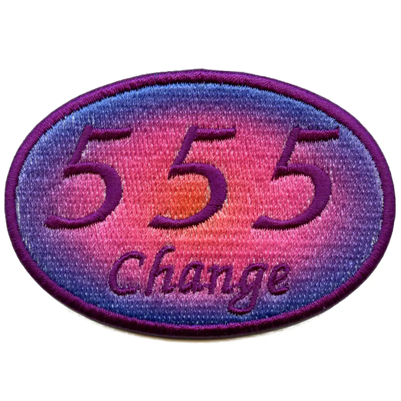 555 Angel Numbers Embroidered Iron On Patch